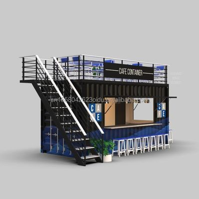 Color personalizado 20FT o 40FT Luxury Shipping Container Bar Prefabricado Café Plegable Contenedor Café