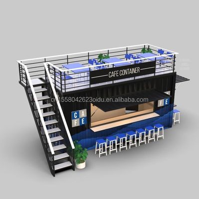 Color personalizado 20FT o 40FT Luxury Shipping Container Bar Prefabricado Café Plegable Contenedor Café