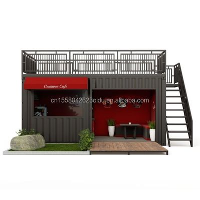 Bar de contenedores de lujo 20FT Contenedor Cafetería y restaurante con acero galvanizado 180g