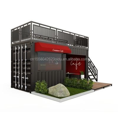 Bar de contenedores de lujo 20FT Contenedor Cafetería y restaurante con acero galvanizado 180g