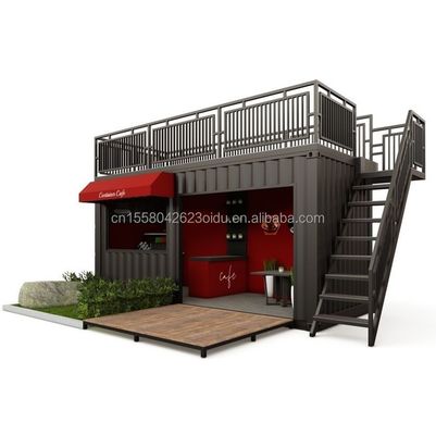 Bar de contenedores de lujo 20FT Contenedor Cafetería y restaurante con acero galvanizado 180g