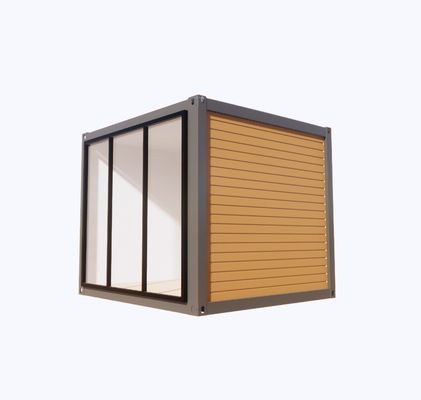 Casa de contenedores asequible con 50/75/100 mm de panel de sandwich de onda pared y ventanas de aleación de aluminio