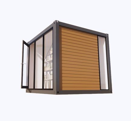 Casa de contenedores asequible con 50/75/100 mm de panel de sandwich de onda pared y ventanas de aleación de aluminio