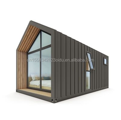 Modern Triangular Resort Hotel Casa prefabricada de contenedores con una habitación Baño Cocina y jardín Características Puerta de panel de sándwich