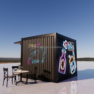 Supermercado hecho de tubos cuadrados de acero galvanizado estructura principal para 20 pies o 40 pies casa plegable prefabricada móvil