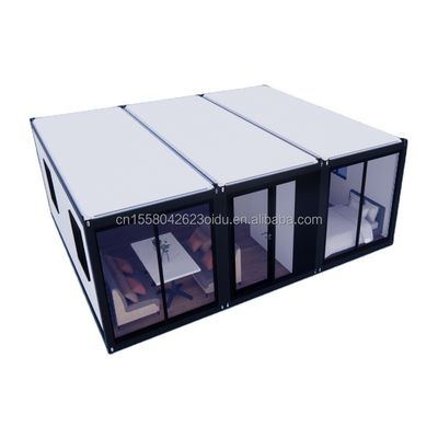 Casas de contenedores Prefabricadas con paredes de paneles de sandwich de onda de 50/75/100 mm