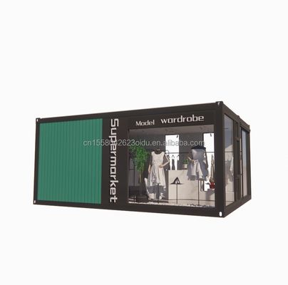 Casa de madera plegable de combinación para la tienda de color personalizado marco de acero galvanizado de acero doblado 180g