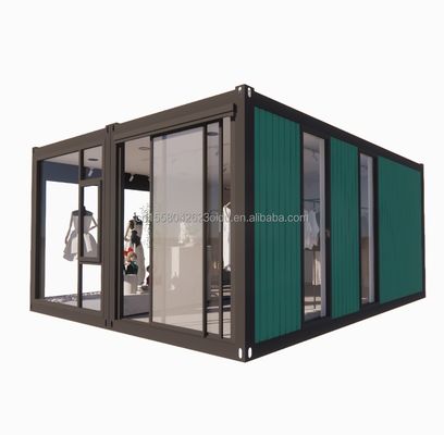 Casa de madera plegable de combinación para la tienda de color personalizado marco de acero galvanizado de acero doblado 180g