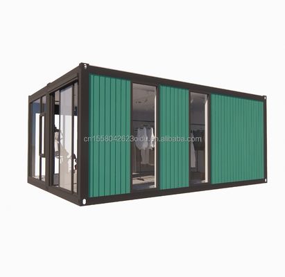 Casa de madera plegable de combinación para la tienda de color personalizado marco de acero galvanizado de acero doblado 180g