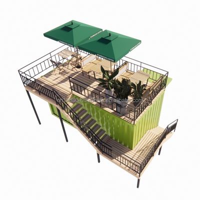 Baño 20 pies Quiosco portátil modificado Prefab Modular Cafetería Bar de contenedores de envío Casa pequeña en estilo de diseño moderno