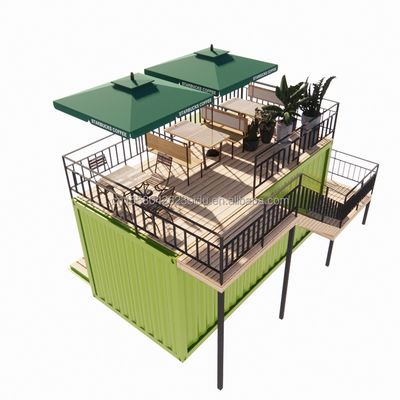 Baño 20 pies Quiosco portátil modificado Prefab Modular Cafetería Bar de contenedores de envío Casa pequeña en estilo de diseño moderno