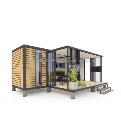 Casas de contenedores modulares prefabricadas estilo de diseño moderno con marco de acero de acero galvanizado 180g