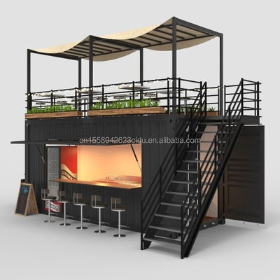 Negocio Hotelero Estilo de Diseño Chino 20 pies Contenedor de Jardín Multicolor Casa Para Personalización