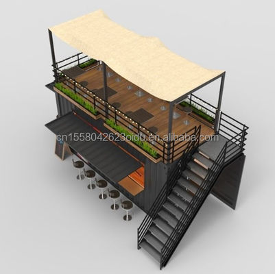 Negocio Hotelero Estilo de Diseño Chino 20 pies Contenedor de Jardín Multicolor Casa Para Personalización