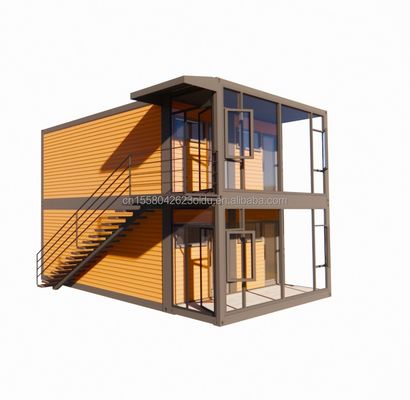 50/75/100mm Panel Sandwich de onda Casa de contenedores plegable expandible con ventanas de aleación de aluminio