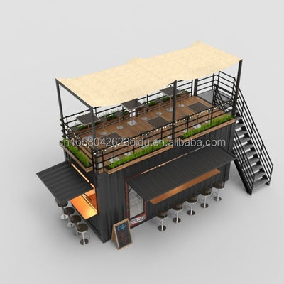 Negocio Hotelero Estilo de Diseño Chino 20 pies Contenedor de Jardín Multicolor Casa Para Personalización