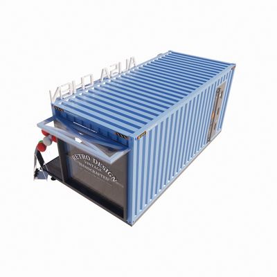 Tubos cuadrados de acero galvanizado Casas de contenedores 20 pies Quiosco portátil Modificado Prefab Modular Cafetería Bar de contenedores de envío