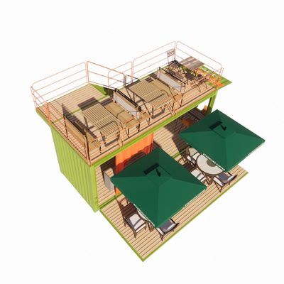 2023 Las casas prefabricadas modulares al aire libre más vendidas Contenedor Marco de acero galvanizado Contenedor de flexión de acero galvanizado