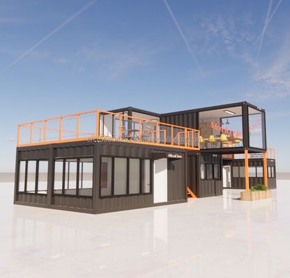 Casa pequeña prefabricada moderna personalizada con color y pared personalizados 50/75/100mm Panel de sándwich de onda