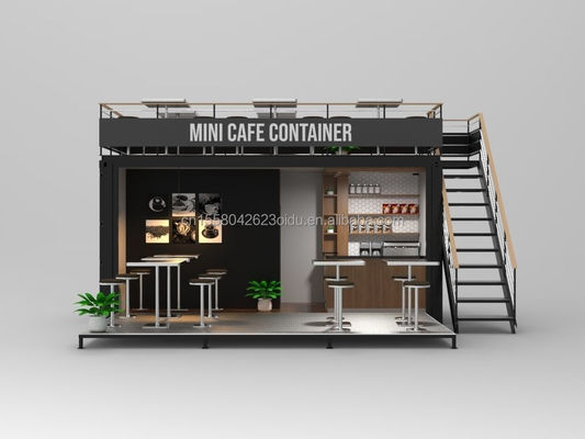 Tienda de contenedores plegables Diseño económico personalizado con ventanas de aleación de aluminio y panel de sandwich de onda de pared 50/75/100 mm