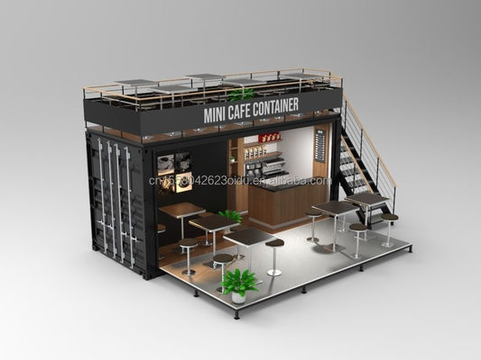 Tienda de contenedores plegables Diseño económico personalizado con ventanas de aleación de aluminio y panel de sandwich de onda de pared 50/75/100 mm