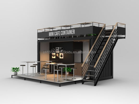Tienda de contenedores plegables Diseño económico personalizado con ventanas de aleación de aluminio y panel de sandwich de onda de pared 50/75/100 mm