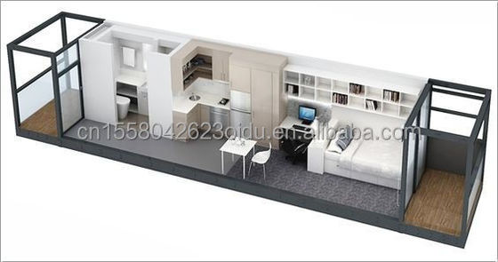 Casas de contenedores de troncos ampliables personalizadas de dos o tres dormitorios Casa familiar de madera prefabricada de lujo