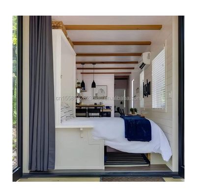 Estructura principal Tubos cuadrados de acero galvanizado Contenedor de madera Casa familiar Unión Europea Australia 40 pies 2 dormitorios 1 sala