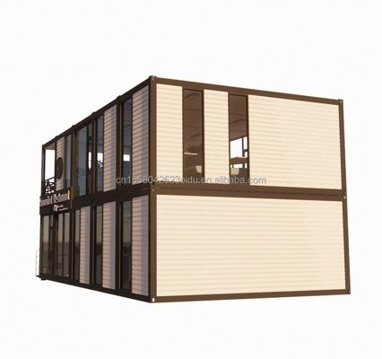 Casas de contenedores Pared 50/75/100mm Panel de sándwich ondulado plegable Casa prefabricada expandible Villa