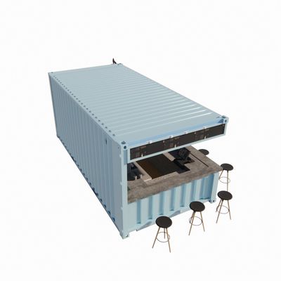 Tiendas prefabricadas de contenedores de 20 pies Tiendas de almacenamiento Casas con estilo de diseño moderno y 50/75/100 mm Wave Sandwich Panel Pared