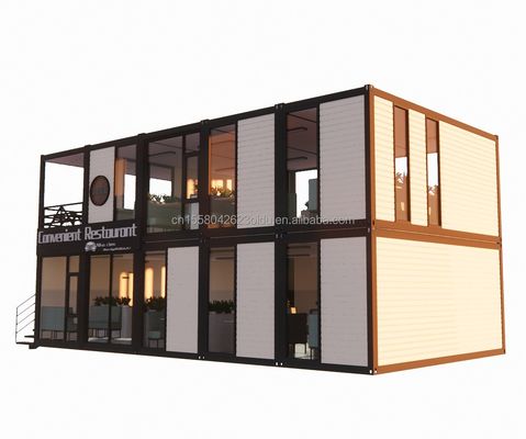 Casas de contenedores Pared 50/75/100mm Panel de sándwich ondulado plegable Casa prefabricada expandible Villa