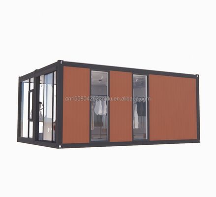 Casas de contenedores Pared 50/75/100mm Panel de sándwich ondulado plegable Casa prefabricada expandible Villa