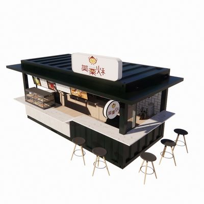 Contenedor de 20 pies Tiendas prefabricadas Tiendas Baño incluido y color personalizado para su espacio comercial