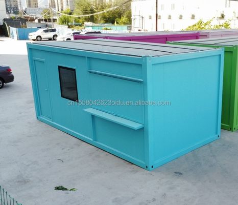 Casa de contenedores de acero portátil Almacén móvil prefabricado para construcción Con ventanas de aleación de aluminio