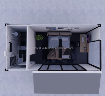 Alojamiento hotelero Casa prefabricada desmontable de 20 pies con acero galvanizado de 180 gramos y diseño personalizable