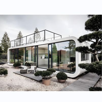 Casa de contenedores moderna de color personalizado Casa móvil prefabricada exquisita para hotel de Arc Garden Housing