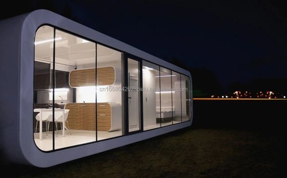 Casa de contenedores moderna de color personalizado Casa móvil prefabricada exquisita para hotel de Arc Garden Housing