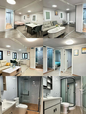 Ventana de aleación de aluminio de 20 pies Villa prefabricada expandible a prueba de huracanes Apartamento móvil portátil de lujo para una vida de lujo