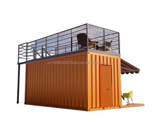 Contenedor de envío prefabricado modificado de 20 pies ideal para cafetería pop up Restaurante Contenedor móvil Bar y baño