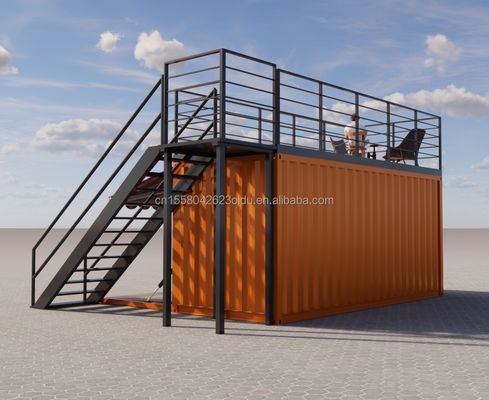 Contenedor de envío prefabricado modificado de 20 pies ideal para cafetería pop up Restaurante Contenedor móvil Bar y baño