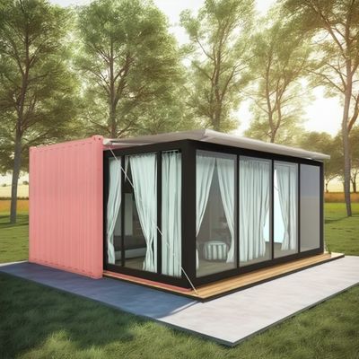 Ventana de aleación de aluminio Casa portátil para apartamentos Estructura de acero prefabricada expandible de 40 pies