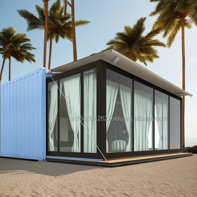 Ventana de aleación de aluminio Casa portátil para apartamentos Estructura de acero prefabricada expandible de 40 pies