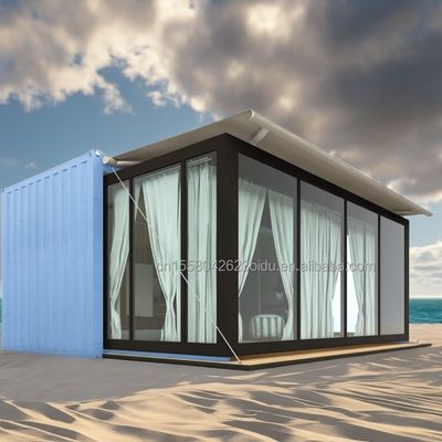 Ventana de aleación de aluminio Casa portátil para apartamentos Estructura de acero prefabricada expandible de 40 pies
