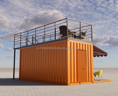 Contenedor de envío prefabricado modificado de 20 pies ideal para cafetería pop up Restaurante Contenedor móvil Bar y baño