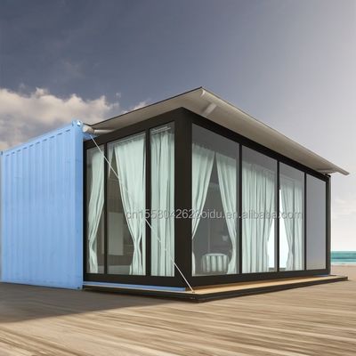 Ventana de aleación de aluminio Casa portátil para apartamentos Estructura de acero prefabricada expandible de 40 pies