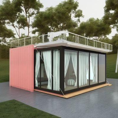 Ventana de aleación de aluminio Casa portátil para apartamentos Estructura de acero prefabricada expandible de 40 pies