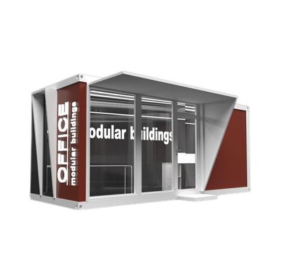 Estructura principal Tubos cuadrados de acero galvanizado Tienda de alimentos al aire libre Caja de guardia Tienda de café Contenedor de ropa