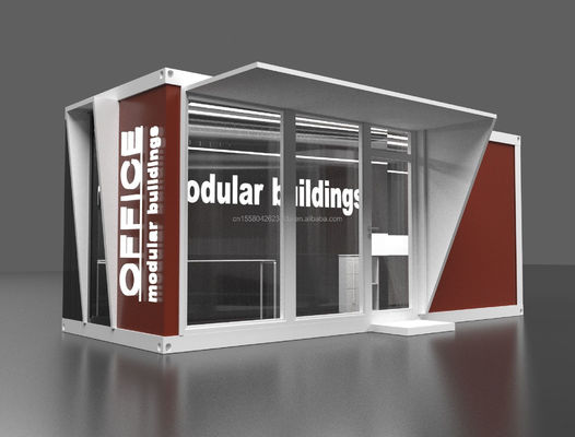Estructura principal Tubos cuadrados de acero galvanizado Tienda de alimentos al aire libre Caja de guardia Tienda de café Contenedor de ropa