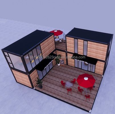 Diseño moderno 20 pies de extensión de paquete plano Modular Casa Prefab Panel de sándwich Envío 3 dormitorios Contenedor Casa para hotel