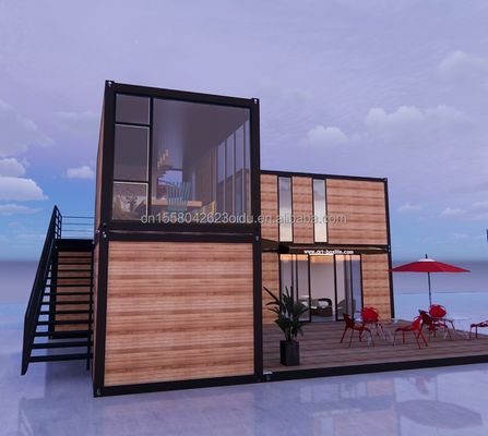Diseño moderno 20 pies de extensión de paquete plano Modular Casa Prefab Panel de sándwich Envío 3 dormitorios Contenedor Casa para hotel